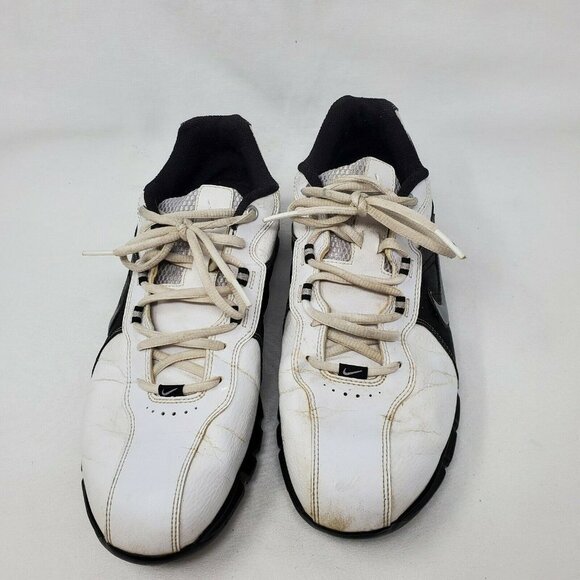 NIKE DURASPORT SMU 317682-102 MEN'S LEATHER SOFT SPIKES GOLF SHOES SIZE 10.5 - Picture 5 of 12